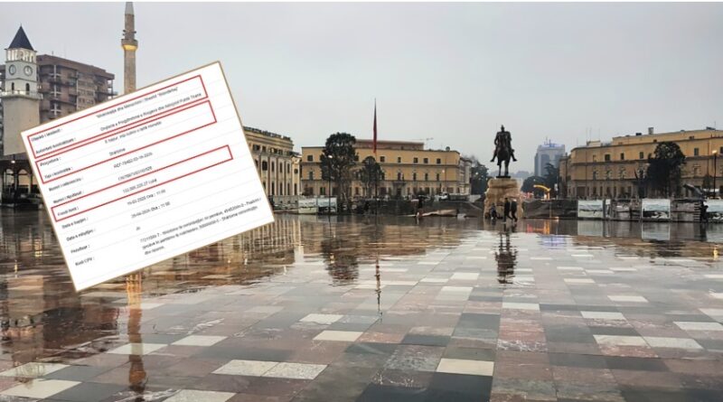 1.7 Milionë Euro për “mirëmbajtje” imagjinare: Tenderi i Piro Sinjarit te Sheshi “Skënderbej”