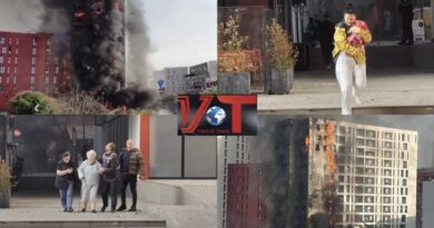 Digjet i gjithë pallati përballë spitalit “Nënë Tereza”, evakuohen banorët. Nëna me foshnjën dhe të moshuarit nxitojnë të dalin nga flakët, zjarrfikësit në vendngjarje