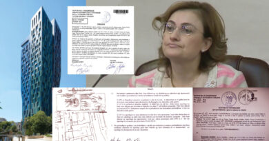Evelina Qirjako, ish-gjyqtarja milionere e Gjykatës së Lartë, që ka zaptuar objektin e pronarit të tokës në “Kullën Alban Tower” në qendër të Tiranës