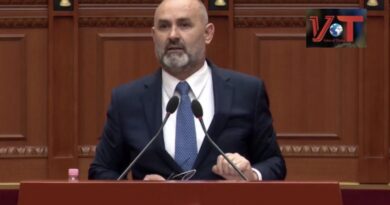 “Të kërkoj ndjesë që të ula gradat”, Manja i përgjigjet me ironi Peleshit: Në vend të ndjesës sime publike, dominoi cinizmi yt me mikrofon