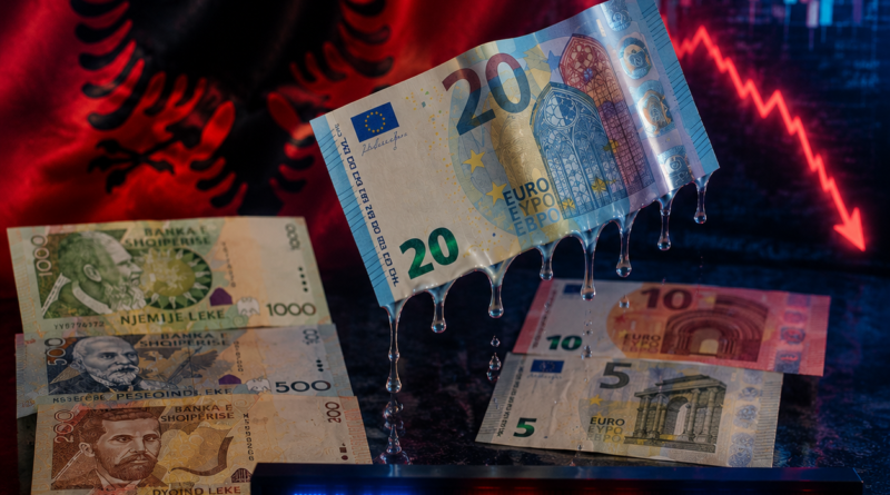 Euro bie në pikiatë, zbret në 93.13 lekë dhe thyen rekord negativ